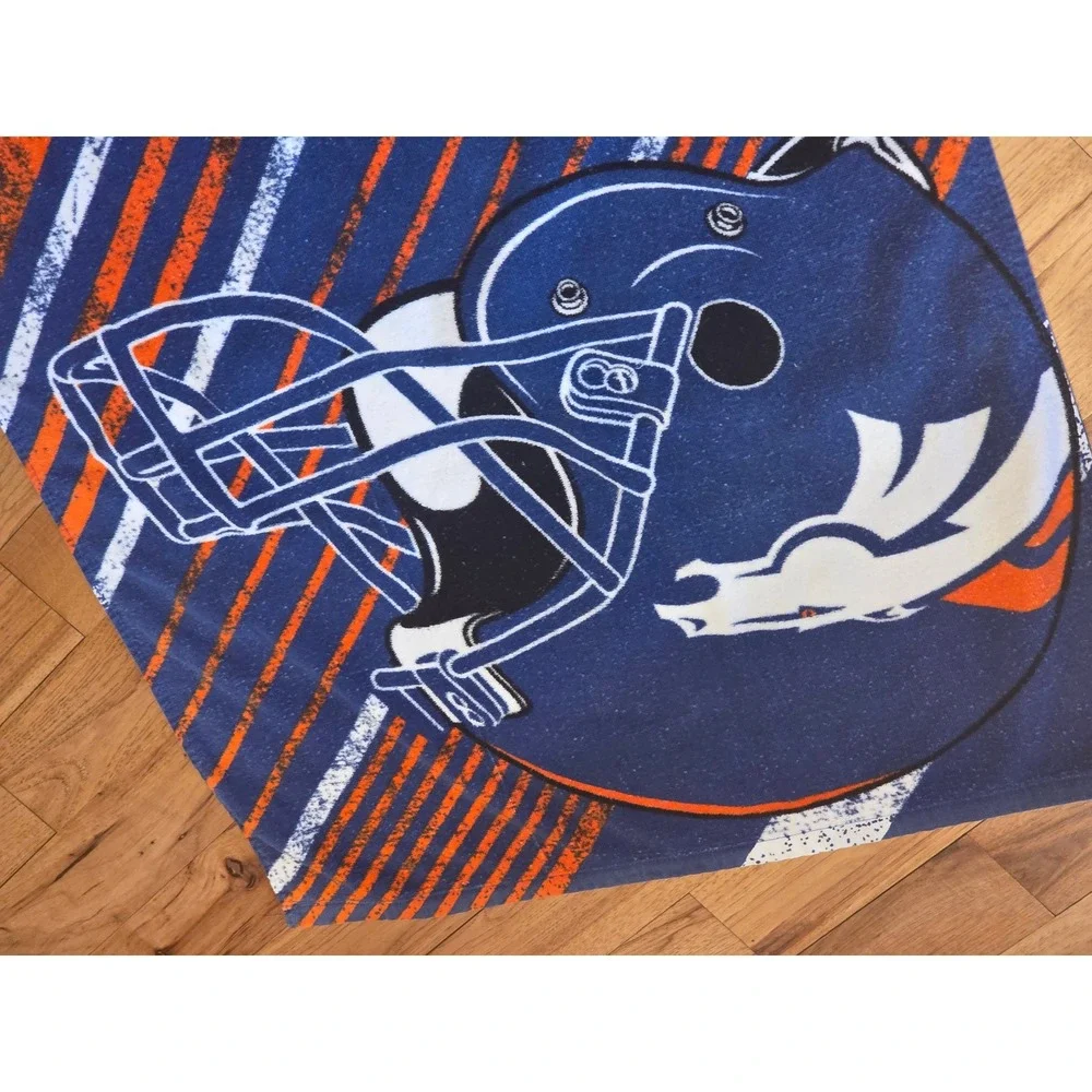 Denver Broncos Beach Towel NFL The Northwest Company Navy Blue Orange 26x52